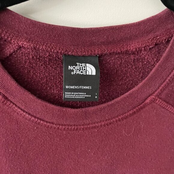 The North Face Crew Neck Embroidered Logo Casual Pullover Sweatshirt Red L - Picture 6 of 7